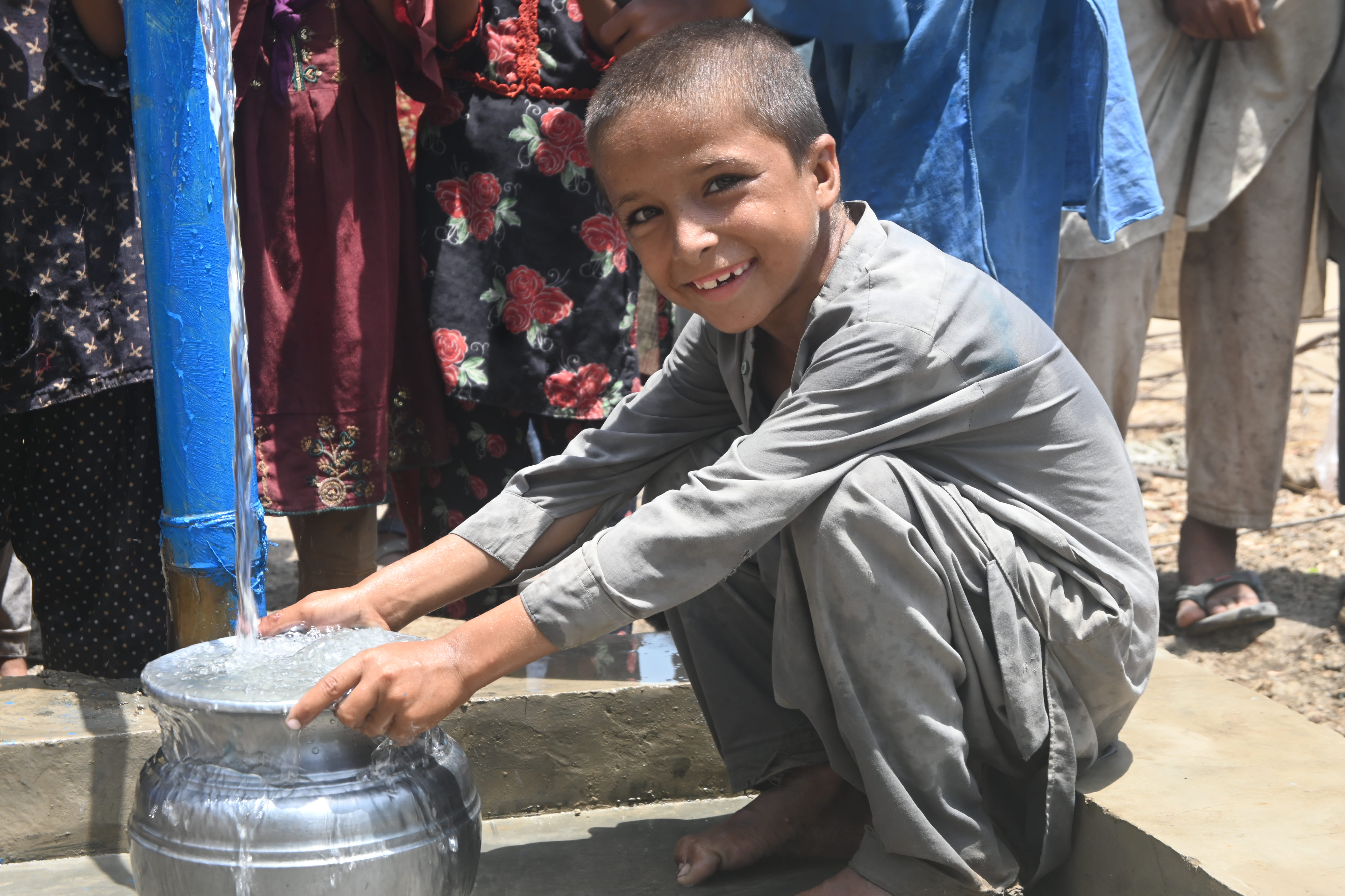 Water well construction in rural Pakistan